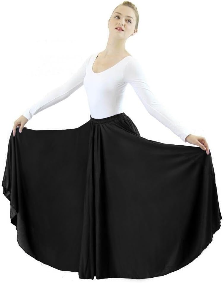 Womens Long Full Circle Dance Skirt