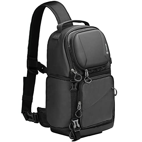 TARION Camera Sling Shoulder Bag - Photography Bag Backpack with Side Access Waterproof Raincover for DSLR SLR Mirrorless Cameras TR-S