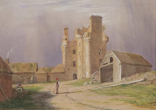 Cuadro de lienzo del Castillo de Tillycairn pintura mural decorativa de 60x90cm