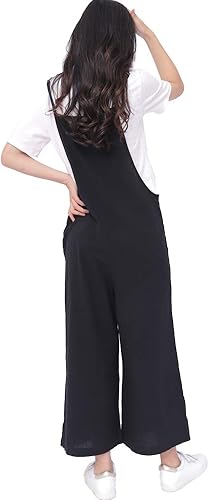 Miniatura 4 de IMAYONDIA - Mameluco de mujer, Mono sport largo y de pierna ancha y piernas holgadas, tallas S-5XL