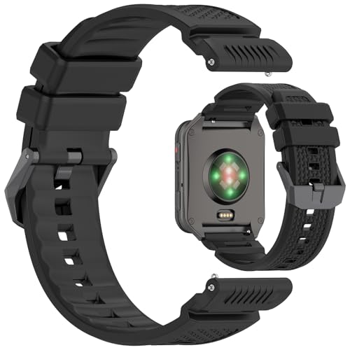 LOKEKE Garmin Venu X1 �����p���X�g�o���h - �����p�V���R�����X�g�o���h�X�g���b�v Garmin Venu X1�Ή� (�u���b�N)
