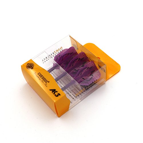 Cuesoul Integrated Dart Shaft And Flights Purple With Pattern Design #TOP4