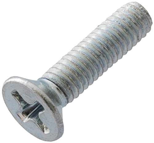 AERZETIX - C59645 - Set di 100 viti di metallo M4x16mm a testa fresata PH2 - DIN 965 - in acciaio al carbonio - durezza 4.8 - finitura zincata - per fissaggio vite cacciavite montaggio