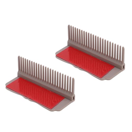 2 unidades - Accesorio para plancha de pelo: peine rectificador con dientes recubiertos de silicona, herramienta de peinado de doble cara para uso en casa y salón miniatura 4