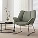 Produktbild homeguru Loungesessel moderner Relaxsessel, Lounge Polsterstuhl, Lesesessel Balkon Sofa Blütenblattform mit Rückenlehne, Kleine Couch Einzelsessel Ergonomie Moonchair, Grün, 72X 67X 80 cm