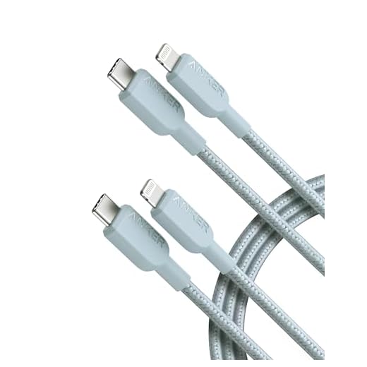 Anker 310 USB C to Lightning Cable(6FT,2Pack, Blue), MFi Certified for iPhone 14 Series, and More(Charger Not Included)