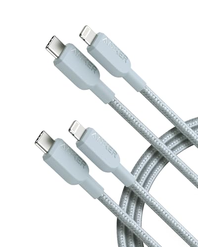 Anker 310 USB C to Lightning Cable(6FT 2Pack Blue) MFi Certified for iPhone 14 Series and More(Charger Not Included)