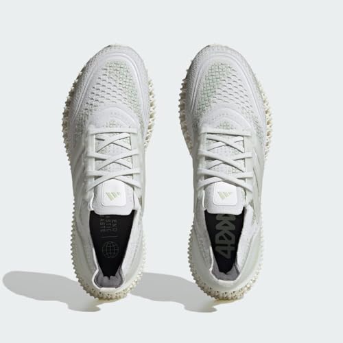 Image of adidas Ultra 4DFWD Mens Shoes Size 7, Color: Crystal White /Linen Green /Wonder Silver