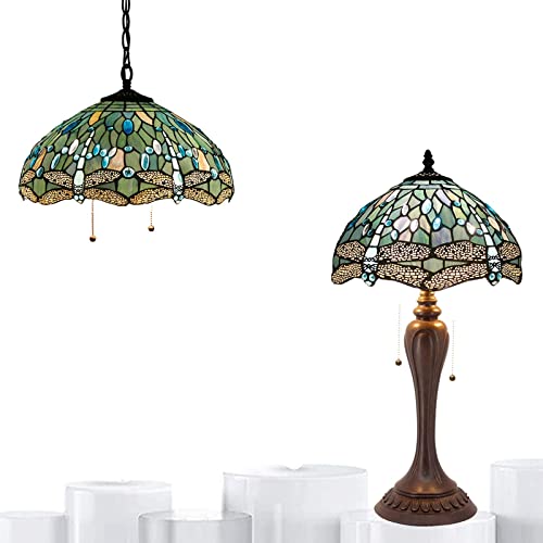 Image of WERFACTORY Tiffany Lamp Series Stained Glass Style Lampshade Decorative Living Room Bedroom