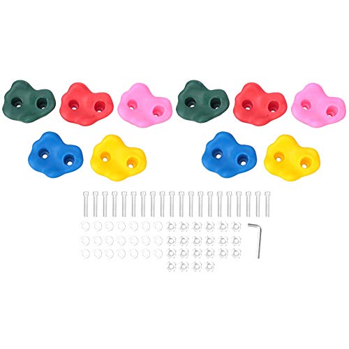 Alomejor Presas De Escalada 10 Piezas Juego De Presas De Escalada para Niños para Tu Pared De Piedra De Roca DIY