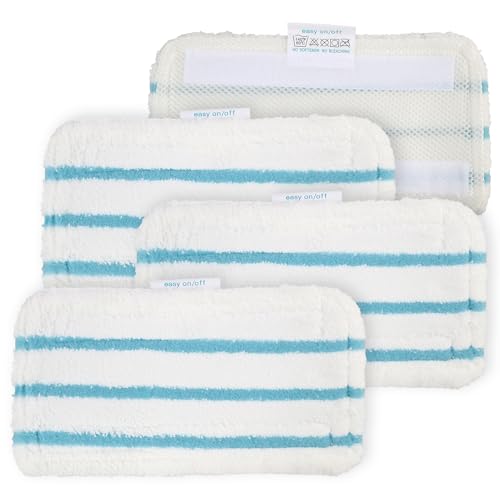 4 Pièces Balais Vapeur Lingettes Microfibre Hautes, Lingettes Compatibles avec Black et Decker Balais Vapeur, Alternative pour Nettoyeur Vapeur, Compatibles...