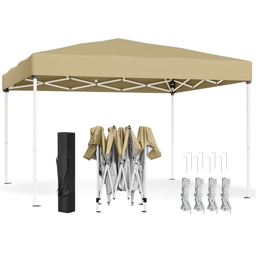 SONGMICS Tonnelle 3 x 3 m, Chapiteau Pliable, Protection Solaire...