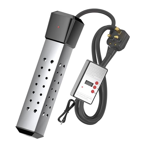 2500 W Water Heater Portable Electric Water Heater with 304 Stainless Steel Lid and Thermostat Automatic Shut-Off