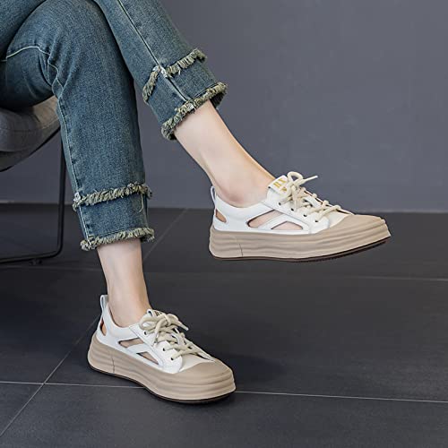 Micoklinlin Sandals for Women Genuine Leather Hiking Athletic Sandals Breathable Skeleton Sneakers For Beach Summer Outdoor4