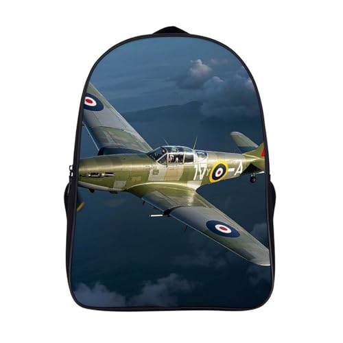 Backpack for Women Men Travel Laptop Backpack Lightweight Bookbag World War Aircraft Airplane Daypack for Work Hiking