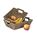 Cestas de mimbre Seagrass para baño, cocina y decoración del hogar | Cestas tejidas de alambre de paja con asas para mesa, top de tanque de inodoro, cesta de papel higiénico, juego de 2 (Natural)