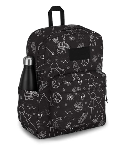 Image of JanSport SuperBreak Plus Backpack with Padded 15-inch Laptop Sleeve and Integrated Bottle Pocket - Spacious and Durable Daypack for Work and Travel - Cosmic City