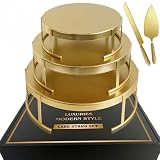 Gold Cake Stand, Wedding Metal Cake Stand, Gold Cake Stand Set (8"/10"/12") - Perfect for Weddings,