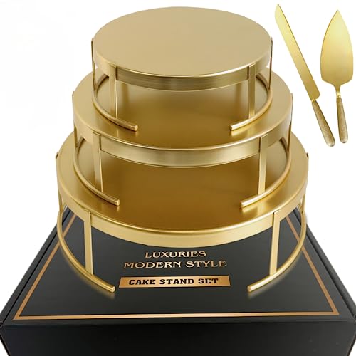 Gold Cake Stand, Wedding Metal Cake Stand, Gold Cake Stand Set (8"/10"/12") - Perfect For Weddings, Parties, Baby Showers, Birthdays And Home Decor #TOP6