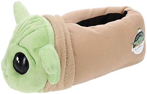 STAR WARS The Mandalorian, Grogu Baby Yoda Boy’s Slipper Full Body, Green, Boy's Size 10/11 to 3/4