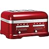 Kitchenaid tostapane - Artisan - Toaster 4 fette con scomparti extra-large e pinze autocentranti - Macchina per Toast con 7 Livelli di Doratura - Retro - Rosso mela metallizzato