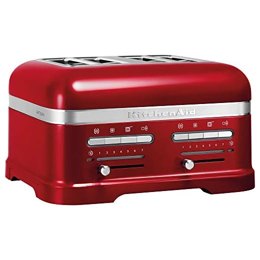 KitchenAid 5KMT4205ECA, 2500 W, Aluminio, 4 Ranuras, Rojo Manzana
