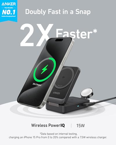 Anker MagGo 3-in-1 Foldable MagSafe Charging Station — view 2