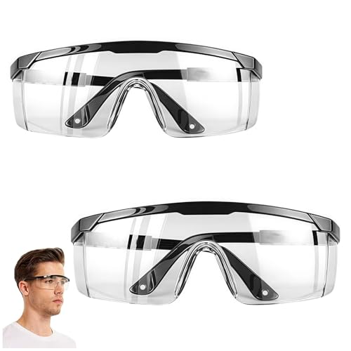 Funngy Cubregafas Protectoras,2 PCS Gafas de Seguridad Gafas de Protección Láser Gafas de Protección Solar Cubregafas Protectoras Universal Gafas Protectoras para Protección de Los Ojos