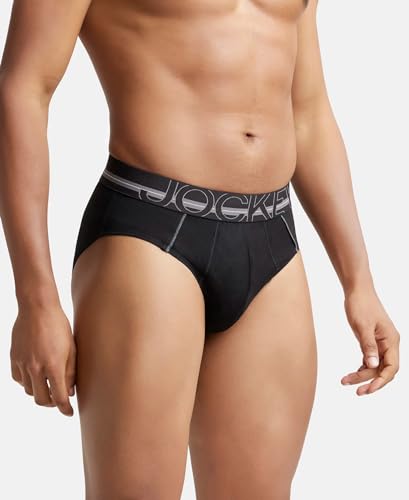 Image of Jockey US14 Men Super Combed Cotton Solid Brief with Ultrasoft Waistband (Colors & Prints May Vary)
