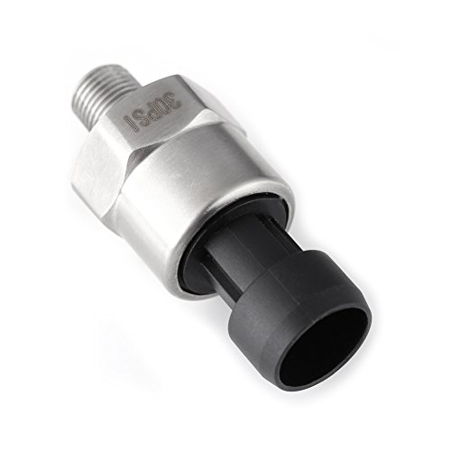 Pressure Transducer Sender Sensor Transmitter Sensor for Oil Fuel Air Water 1/8"NPT Thread 1/8"-27 NPT. DC 5V(30PSI)