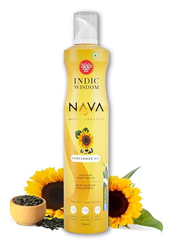 Image of IndicWisdom's Nava Oil Spray Wood Pressed Sunflower Oil (No Aerosol /CFCs /Preservatives)(Cold Pressed - Oil Spray)