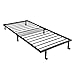 Produktbild setsail Gästebett Klappbett aus Metall Einzelbett Kinderbett für Gästezimmer Schlafzimmer Mit 4 beweglichen Rollen Schwarz 90 x 190 cm