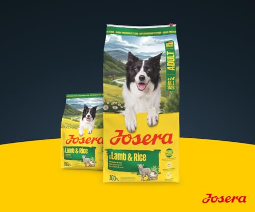JOSERA Adult Lamm & Reis (1 x 900 g) | Premium Trockenfutter für ausgewachsene Hunde | Monoprotein - 100% Lamm | proteinarm & fettreduziert - besonders gut verträglich | glutenfrei | 1er Pack