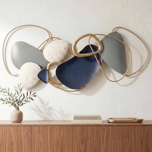 Axioglo Large 3D Abstract Stone Metal Art