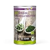 Bio Chlorella + Spirulina Tabletten - 500 Tabletten - Laborgeprüft - Rohkost - Hochdosiert - Algen ohne Zusätze - Premium Qualität
