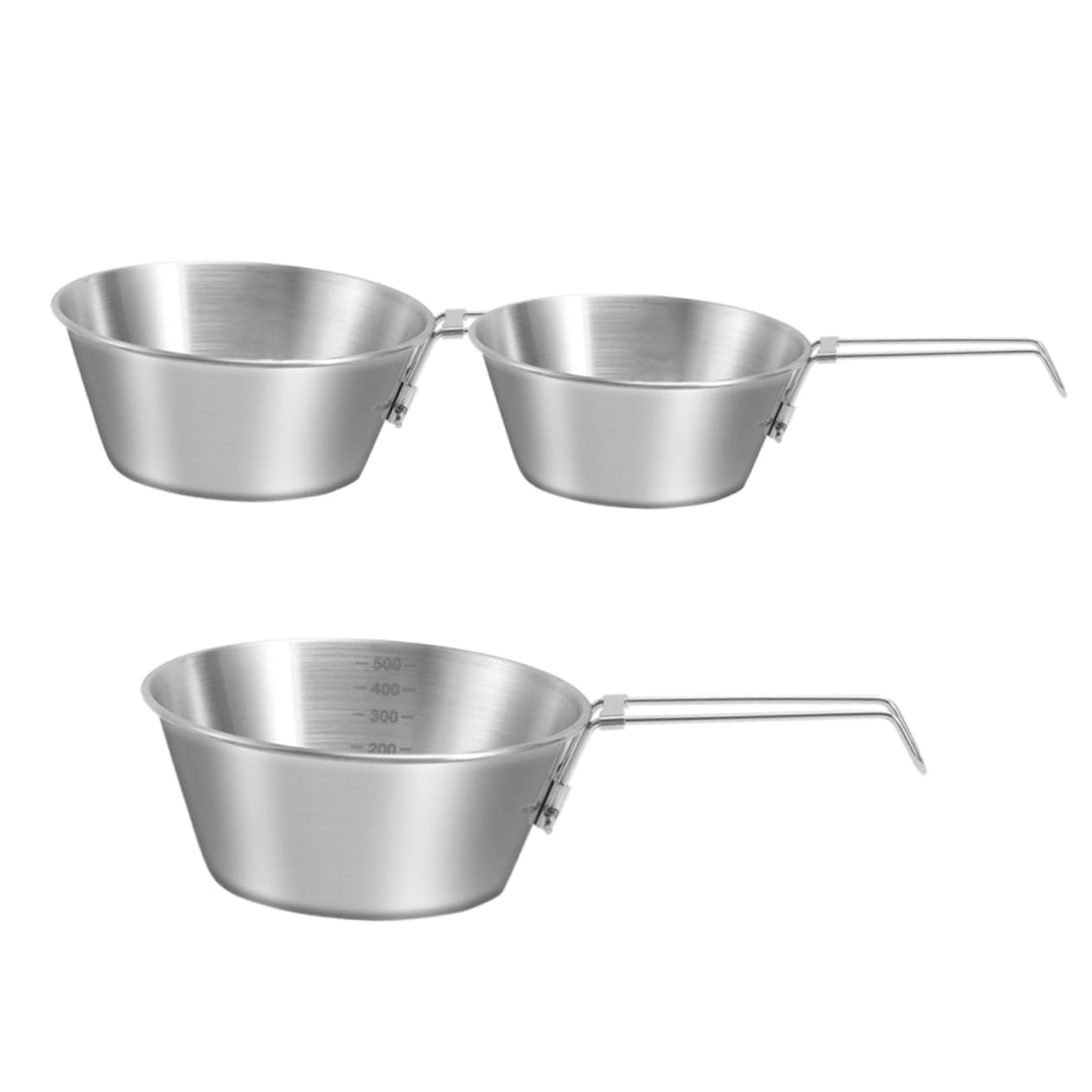 Toyvian 2 Sätze Faltbare Schüssel Teiliges Campinggeschirr Mit Praktischen Klappgriffen Für Picknick Und Outdoor Aktivitäten Platzsparend Und Langlebig Hochwertigem 3 Stücke * 2