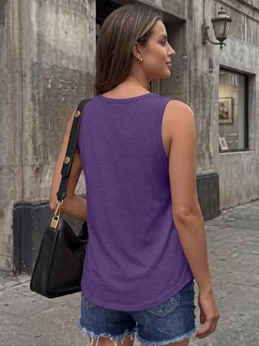 Image of AUTOMET Women's Square Neck Tank Top | Soft Lightweight Sleeveless Shirt, Loose Fit Flowy Summer Basic for Layering, Casual & Workout