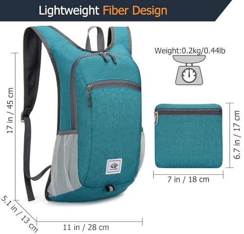 Mochila ligera plegable deportiva para senderismo 15L miniatura 2