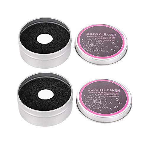 StyeZ 2 Pack Cleaner Sponge, Duo Sponge Dry Makeup Brushes Cleaner Eye Shadow or Blush Color Removal Quickly Switch to Next Color