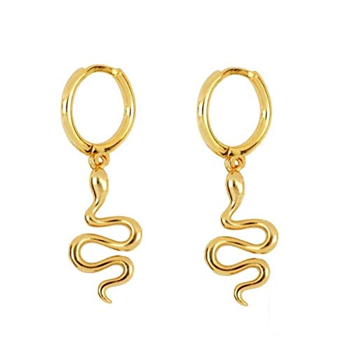 BDDCYWY SS1 2PCS 925 Pendientes de aro de Plata esterlina Pendientes para el Compromiso de la Mujer Joya de Arete Colgante de la Serpiente de San Valentín TL0419