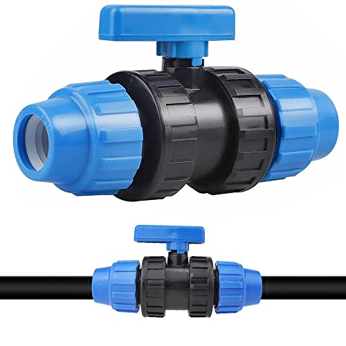 Agora-Tec PE Verbinder – Reduziert Von 25 Mm Auf 20 Mm, Schwarz, Für Bewässerungsanlagen, Max. 10 Bar
