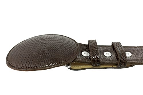 Mens Brown Western Cowboy Belt Real Teju Lizard Skin Rodeo Buckle3