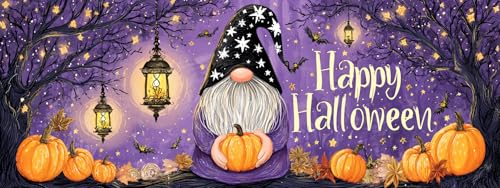 Reofrey ダイヤモンドアート 大きいサイズ ハロウィーンダイヤモンドの絵画 、クロスステッチ キット小人, 手作りキット 全面貼り付けタイプ ビーズア DIY 手芸キットホーム レストラン ラインストーン ホーム 壁掛け 装飾品 30x80cm