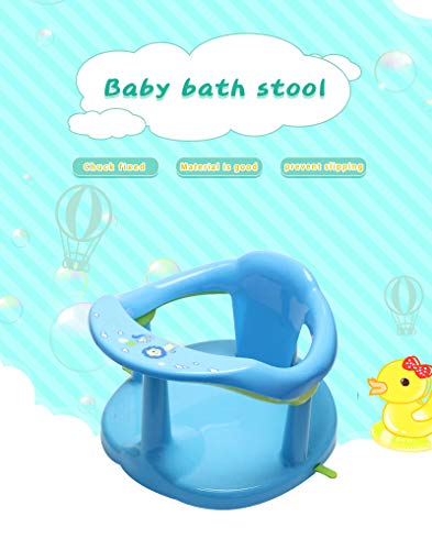 Baby Bathtub Seat for Sit-Up Bathing Non-Slip Infants Baby Bath Chair for Bathtub Backrest Support and Suction Cups for Stability 3-24 Months (Blue#3)