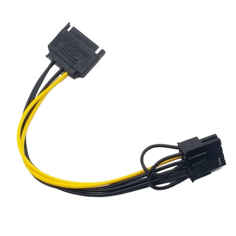 10PCS 15Pin SATA Male to 8Pin PCI-E Power Supply Cable 20Cm SATA Cable 18AWG Wire for Graphic Card