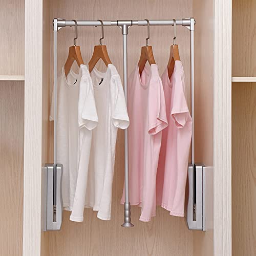 Tringle de penderie rétractable avec barre à vêtements largeur réglable