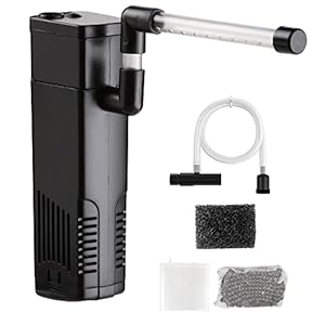NICREW Fish Tank Filter, Internal Aquarium Filter for Small Tank, Coldwater or Tropical Aquariums, Up to 20L