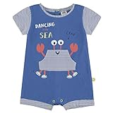  YATSI 9209-21130602-AZUL-24M - Pelele bebé Informal Corto con Cangrejo bebé-niños Color: Azul Talla: 24M