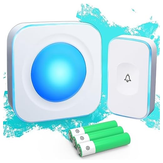 Wireless Doorbell 1200 Feet Battery Operated Wireless Doorbells for Home Hearing Impaired Doorbell at with 36 Melodies 4 Volume light（1 Button & 1 Portable doorbell White)