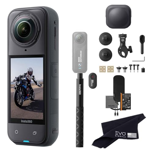 Image of Insta360 X5 BMW Motorrad Limited Edition Motorcycle Bundle-8K Waterproof 360 Action Camera with 1 /1.28 inch 48MP Sensors, 8K 360 HDR|Includes Motorcycle Bundle, Action Invisible Selfie Stick, Lens Cap